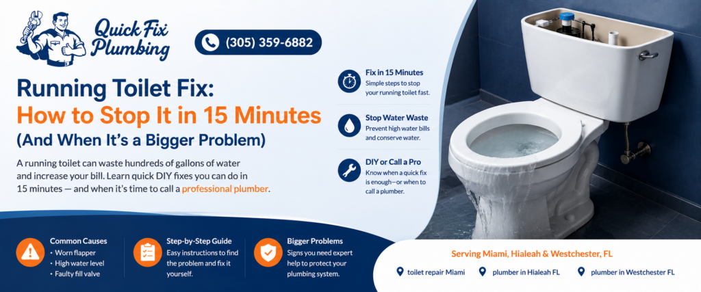 Running Toilet Fix: How to Stop It in 15 Minutes (And When It's a Bigger Problem)