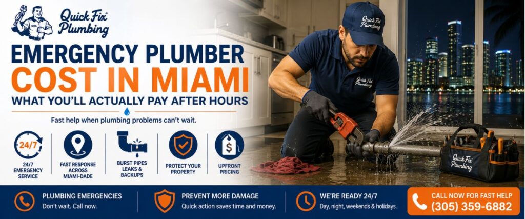 Emergency Plumber Cost in Miami - What You'll Actually Pay After Hours