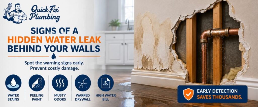 Signs of a Hidden Water Leak Behind Your Walls (Before It Ruins Your Drywall