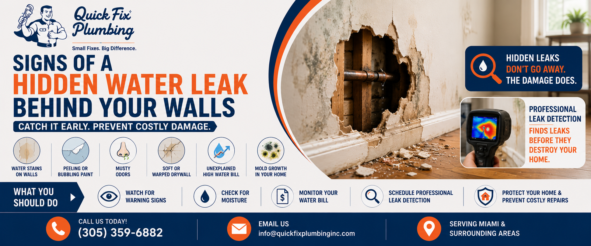 Signs of a Hidden Water Leak Behind Your Walls (Before It Ruins Your Drywall)
