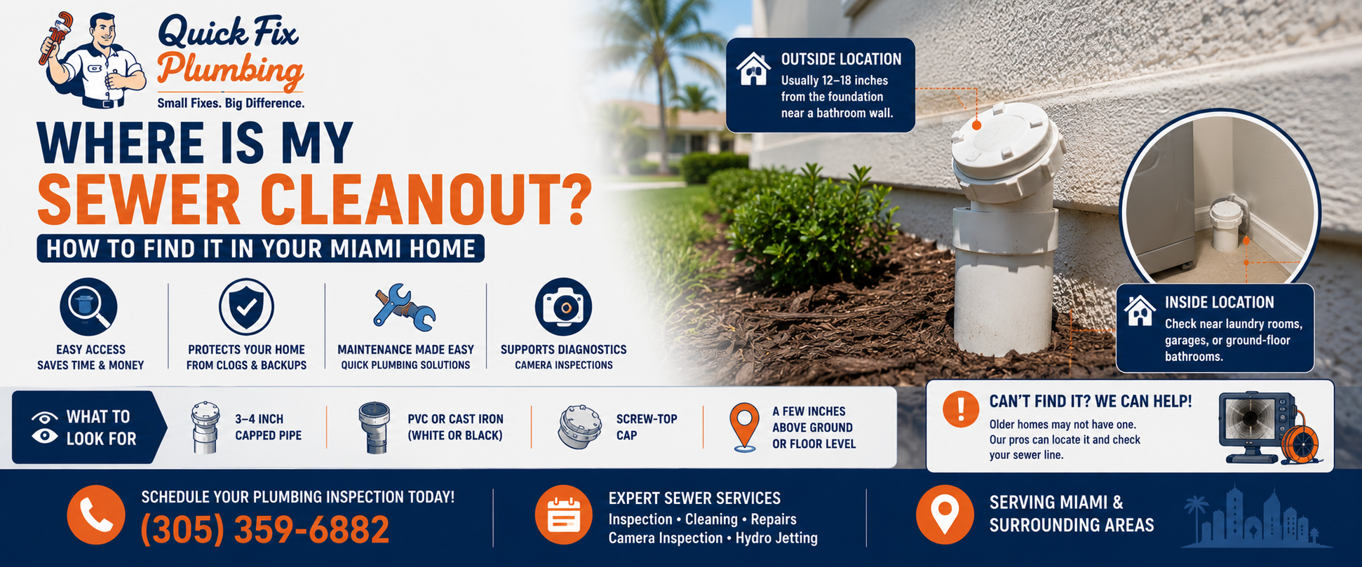 Where Is My Sewer Cleanout? How to Find It in Your Miami Home