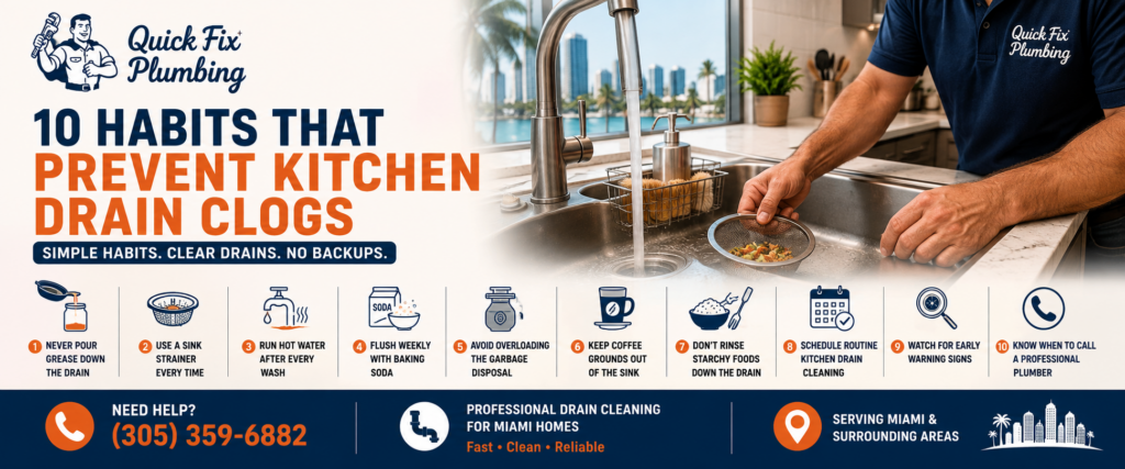 10 Habits That Prevent Kitchen Drain Clogs
