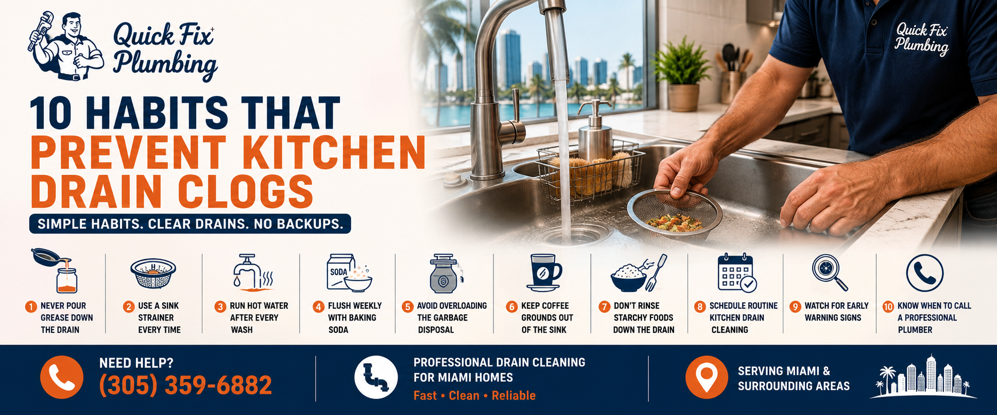 10 Habits That Prevent Kitchen Drain Clogs