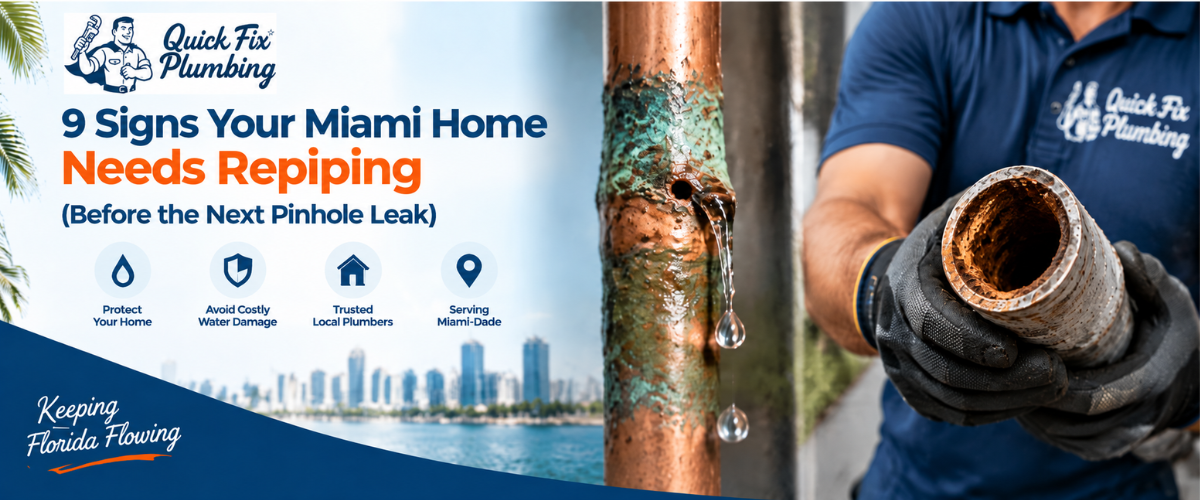 9 Signs Your Miami Home Needs Repiping (Before the Next Pinhole Leak)