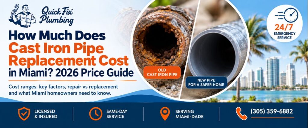 How Much Does Cast Iron Pipe Replacement Cost in Miami - 2026 Price Guide